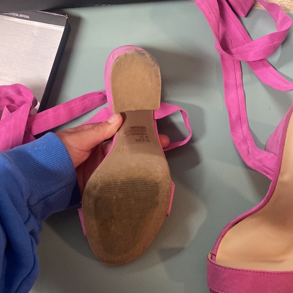 Alta Orchid Suede Lace-Up Heels - Picture 4 of 5